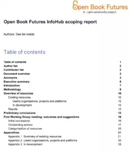 Just Released: Open Book Futures InfoHub Scoping Report