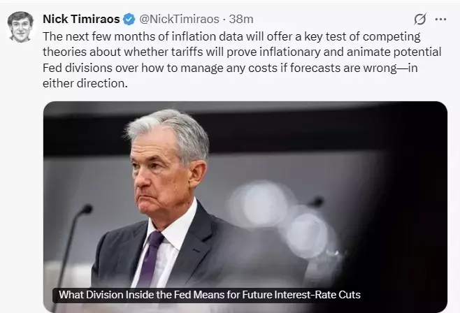 Federal Reserve Divided on Rate Cuts Amidst Tariff Impact