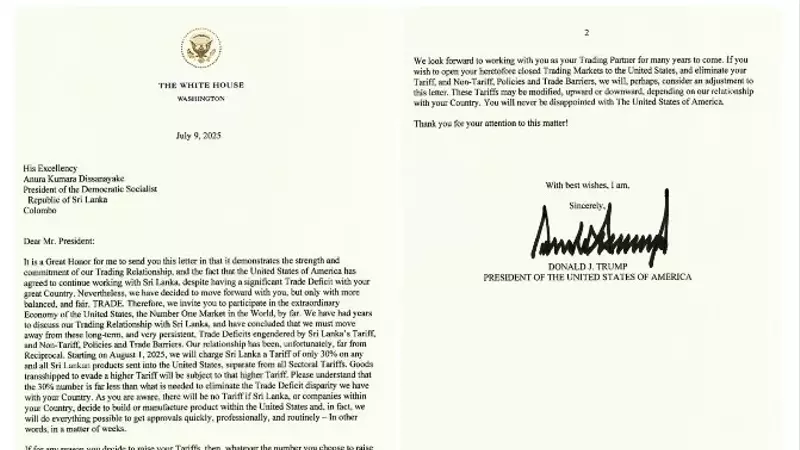 US Imposes 30% Tariff on Sri Lankan Imports, Escalating Trade Tensions