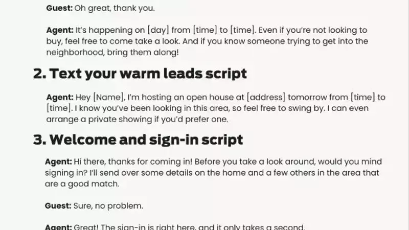 Mastering Open House Conversations: Essential Scripts for Real Estate Agents