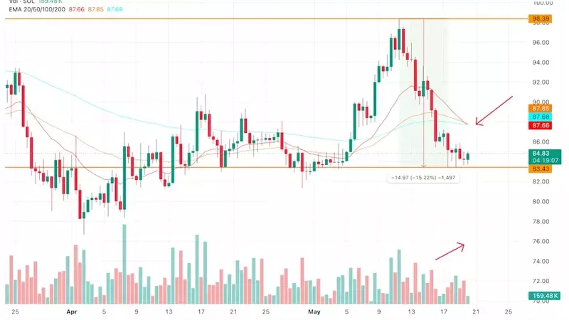 Solana's Price Plummets as Bearish Indicators Intensify